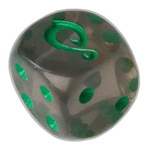 Evolving Skies: Green Translucent Die