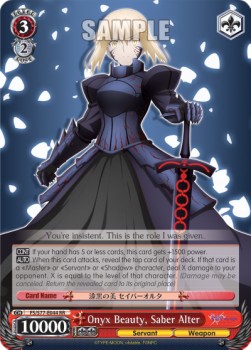 Onyx Beauty, Saber Alter (V.1 - Double Rare)