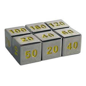 Celebrations Metal Dice Set