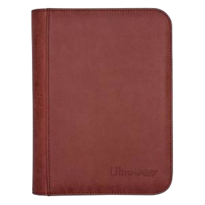 Suede Collection: Zippered 4-Pocket Premium PRO-Binder (Ruby)