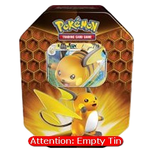 Empty Hidden Fates: Raichu GX Tin