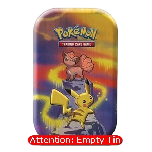 Empty Kanto Power Mini Tins: Pikachu & Vulpix Tin