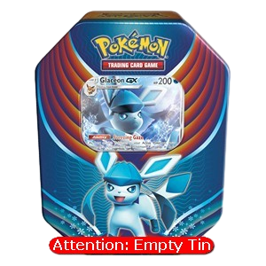 Empty Evolution Celebration Tins: Glaceon GX Tin