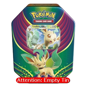 Empty Evolution Celebration Tins: Leafeon GX Tin