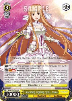 Unbending Fighting Spirit, Asuna (V.1 - Double Rare)