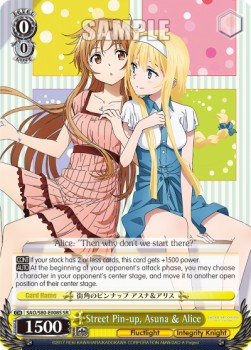 Street Pin-up, Asuna & Alice (V.2 - Super Rare)