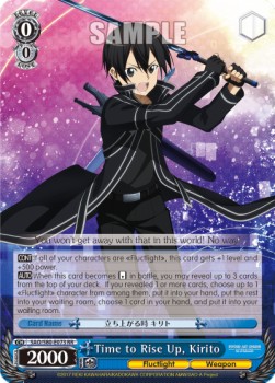 Time to Rise Up, Kirito (V.1 - Double Rare)