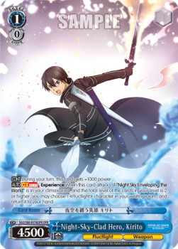 Night-Sky-Clad Hero, Kirito (V.2 - Double Rare)