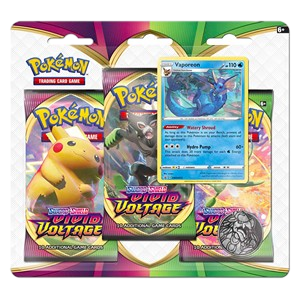 Vivid Voltage: Vaporeon 3-Pack Blister