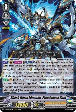 Bluish Flame Liberator, Prominence Core [V Format] (V.1 - Triple Rare)