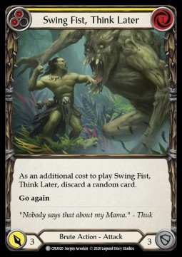 Swing Fist, Think Later (Yellow) (Rainbow Foil)