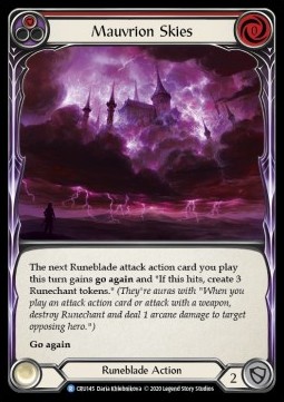 Mauvrion Skies (Red) (Rainbow Foil)