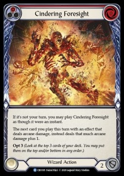 Cindering Foresight (Red) (Rainbow Foil)