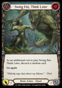 Swing Fist, Think Later (Blue) (Rainbow Foil)