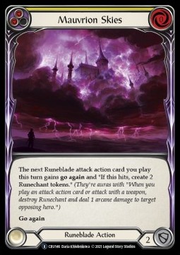 Mauvrion Skies (Yellow) (Rainbow Foil)