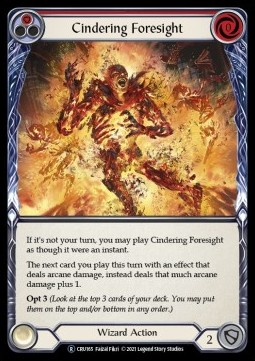 Cindering Foresight (Red) (Rainbow Foil)