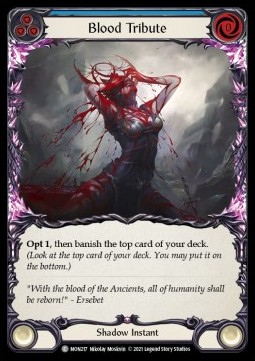 Blood Tribute (Blue) (Rainbow Foil)