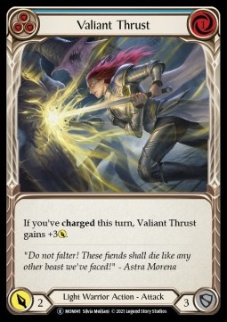 Valiant Thrust (Blue) (Rainbow Foil)