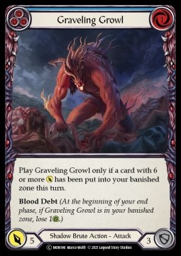 Graveling Growl (Blue) (Rainbow Foil)