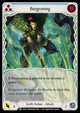 Burgeoning (Blue) (Extended Art Rainbow Foil)