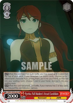 Pyrrha: Fall Maiden's Vessel Candidate (V.1 - Double Rare)