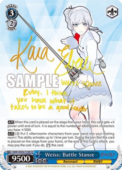 Weiss: Battle Stance (V.2 - Special Rare)