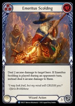 Emeritus Scolding (Blue) (Rainbow Foil)