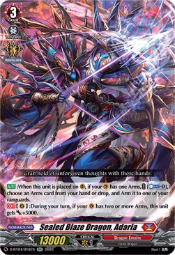 Sealed Blaze Dragon, Adarla [D Format] (V.1 - Double Rare)