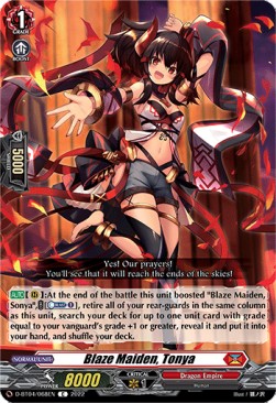 Blaze Maiden, Tonya [D Format] (V.1 - Common)