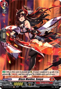 Blaze Maiden, Sonya [D Format] (V.2 - Holo)