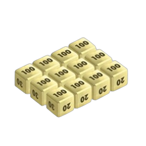 25th Anniversary Golden Box Damage Counter Dice Set