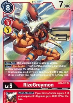 RizeGreymon (BT4-017) (V.1)