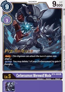 Cerberusmon: Werewolf Mode (BT4-086)