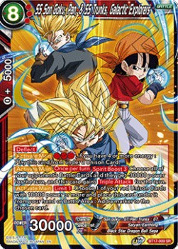 SS Son Goku, Pan, & SS Trunks, Galactic Explorers (V.1 - Super Rare)