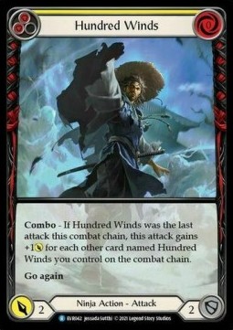 Hundred Winds (Yellow) (Extended Art Rainbow Foil)