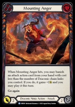 Mounting Anger (Blue) (Rainbow Foil)