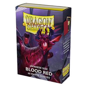 60 Small Dragon Shield Sleeves - Matte Blood Red