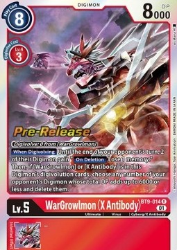 WarGrowlmon (X Antibody) (BT9-014)