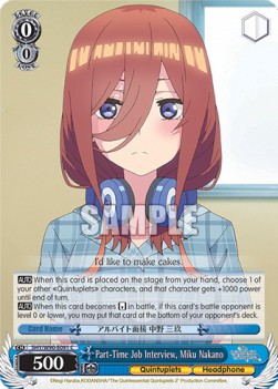 Part-Time Job Interview, Miku Nakano (V.1 - Common)