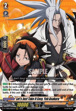 Let's Just Take It Easy, Yoh Asakura [D Format] (V.1 - Triple Rare)