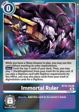 Immortal Ruler (BT10-104)