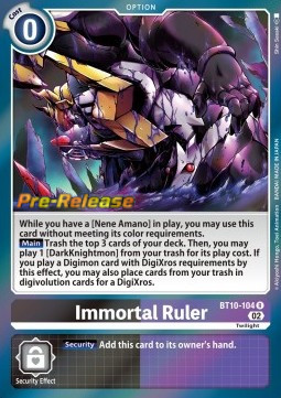 Immortal Ruler (BT10-104) (V.1)