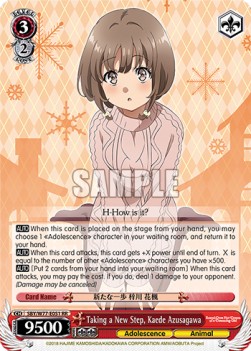 Taking a New Step, Kaede Azusagawa (V.1 - Double Rare)