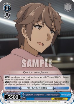 "Quantum Entanglement" Sakuta Azusagawa