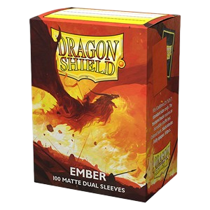 100 Dragon Shield Sleeves - Matte Dual Ember