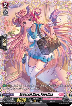 Especial Days, Faustina [D Format] (V.2 - Feature Rare)