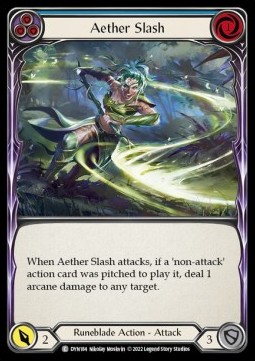 Aether Slash (Blue) (Rainbow Foil)