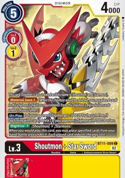 Shoutmon + Star Sword (BT11-009) (V.1)