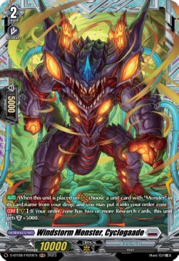 Windstorm Monster, Cyclogaade [D Format] (V.2 - Feature Rare)