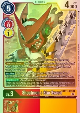 Shoutmon + Star Sword (BT11-009) (V.2)